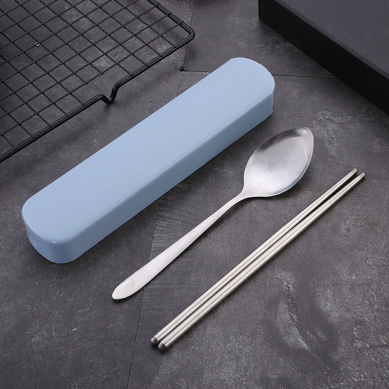 2/4pcs Travel Utensils Set - Portable Stainless Steel Cutlery Set With Chopsticks, Fork, Spoon And Knife - For Outdoor Camping, Picnic & BBQ - Perfect Gift for Adventurers & Travelers