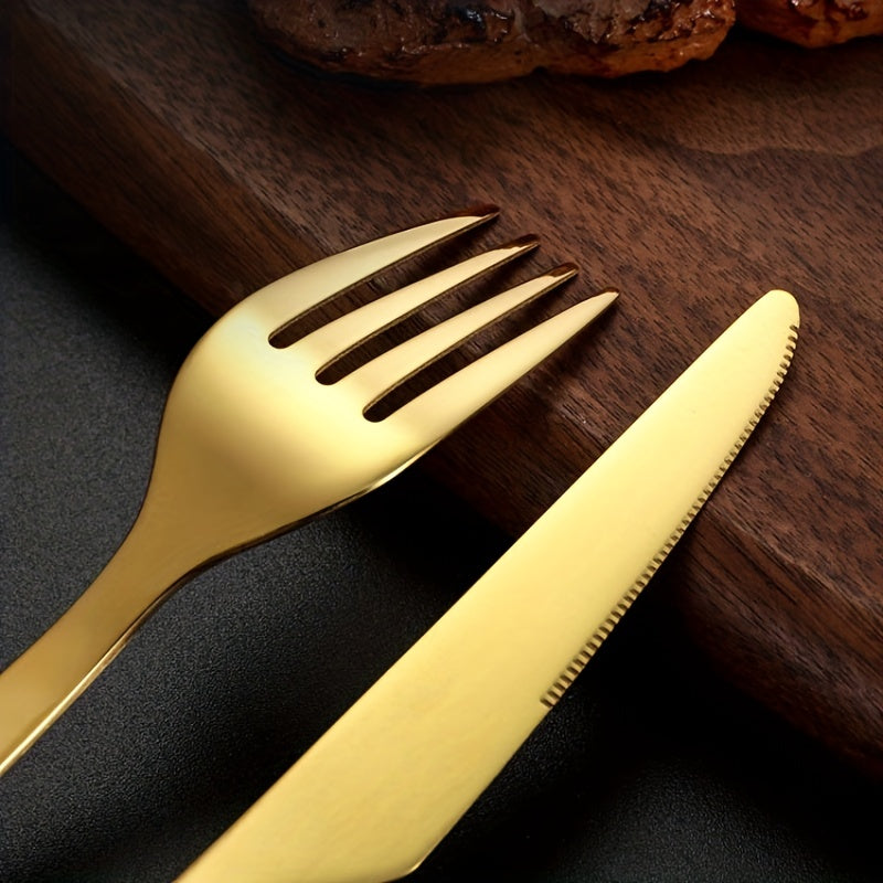 [Portable Outdoor Camping Fork Spoon] Stainless Steel Outdoor Travel Hollow Knife Fork Spoon Set Home Western Food Pasta Fork Spoon Tableware Portable For Outdoor Mountaineering And Camping Travel