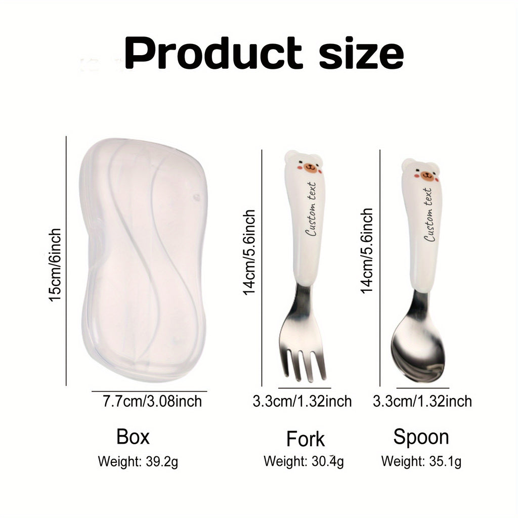 2pcs Custom Engraved Stainless Steel Cutlery Set, Personalized Tableware for Mom, Grandma, Grandpa, Best Friends, Ideal for Christmas, Birthday, Holiday, Party Gifts