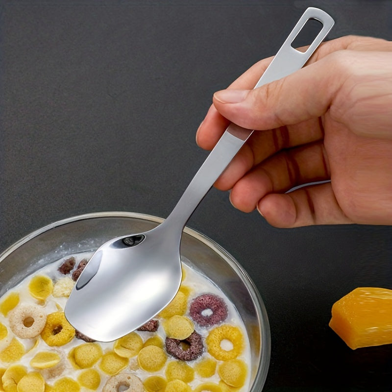 [Portable Outdoor Camping Fork Spoon] Stainless Steel Outdoor Travel Hollow Knife Fork Spoon Set Home Western Food Pasta Fork Spoon Tableware Portable For Outdoor Mountaineering And Camping Travel