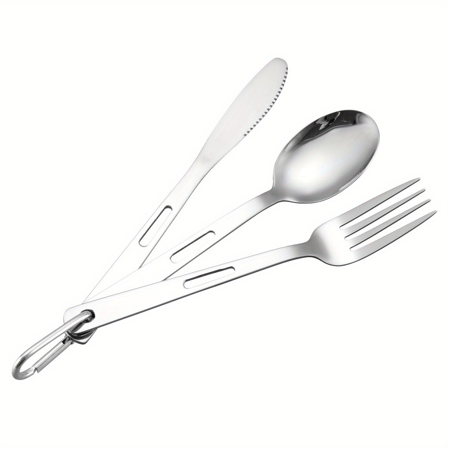 Outdoor Camping Western Food Tableware Picnic Stainless Steel Knife Fork Spoon Set Travel Portable Tableware