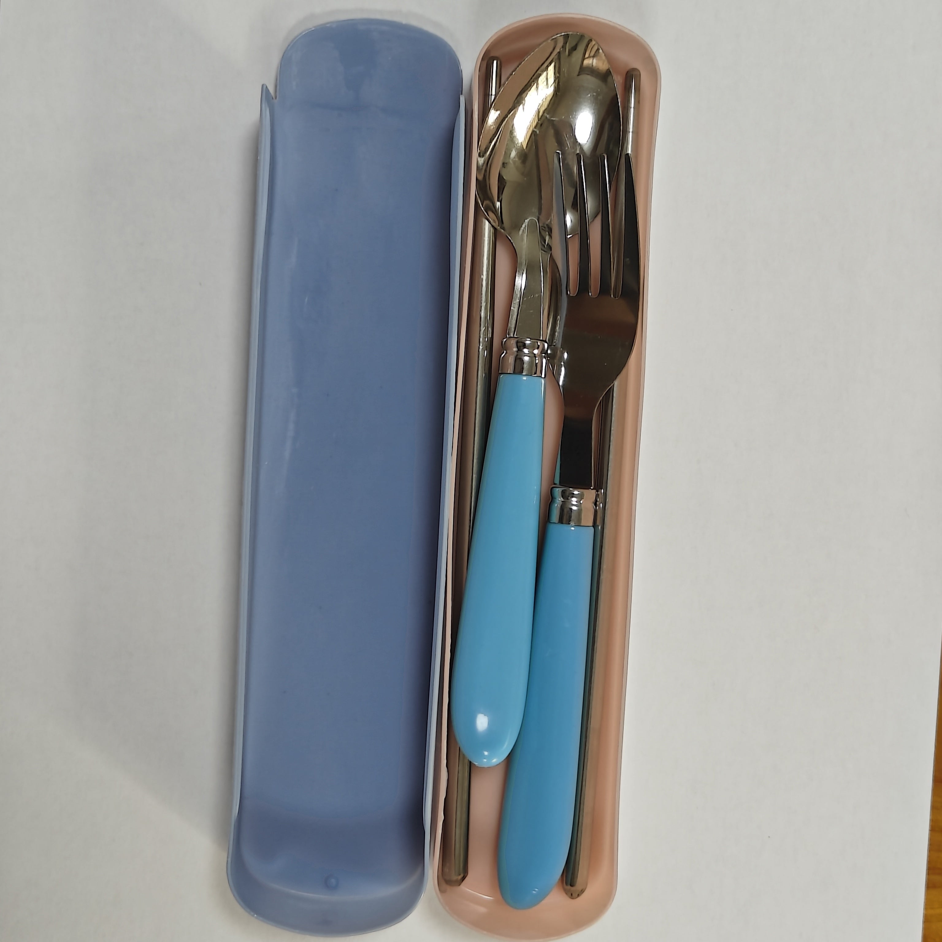 Polished Stainless Steel 1 Set Cutlery Set - Portable Durable Flatware with Storage Case - for Picnic, Camping, Daily Use