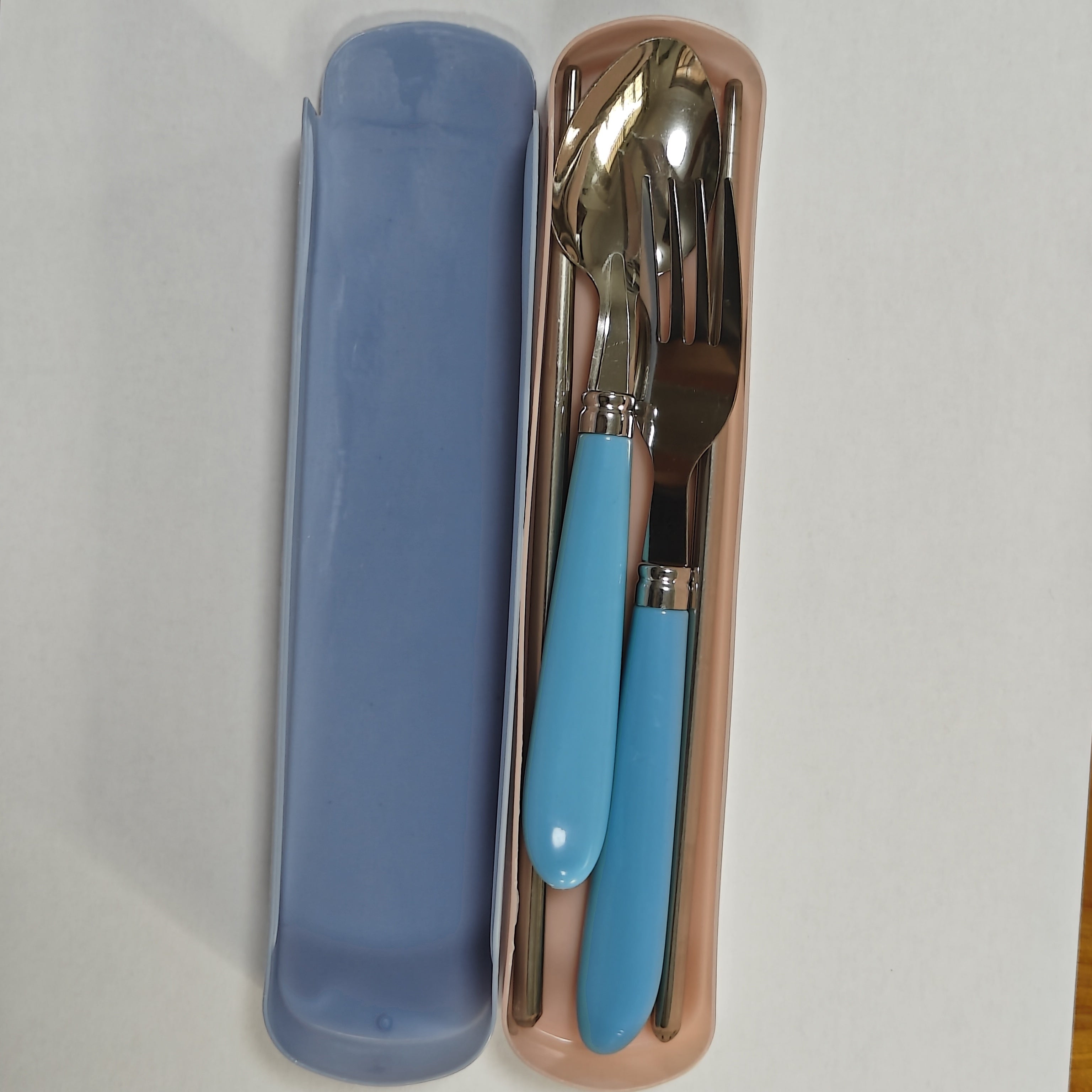 1 Set Stainless Steel Cutlery Set, Polished Surface, Portable Cutlery with Storage Box, Suitable for Picnics, Camping, Daily Use - Durable and Compact